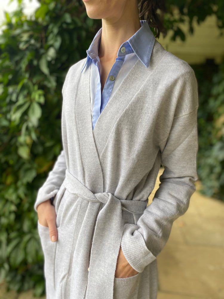 Italian luxury wool dressing gown